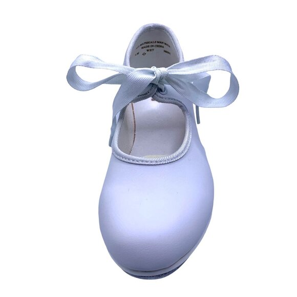 Bloch White Mary Jane Tyette Student Tap Shoes Child Size 2 Dance Recital - Picture 4 of 9
